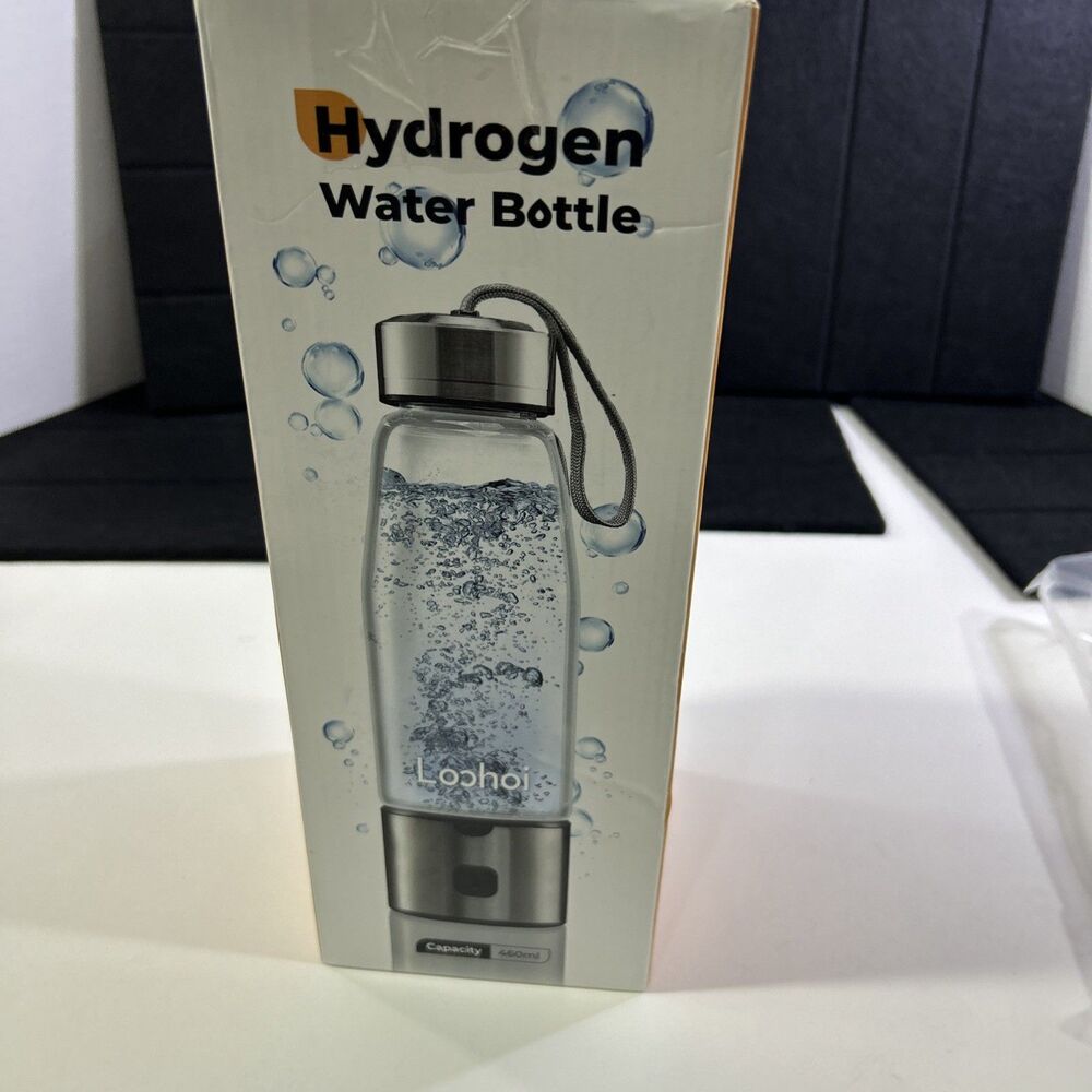 Loohoi Hydrogen Water Bottle Quadruple Electrolysis, 460ml, 3-Minutes Fast NEW